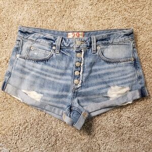 We the Free Rolled Cutoff Romeo Denim Distressed Short Size 29